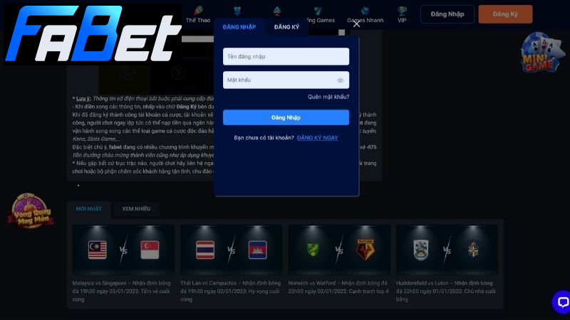 Tìm hiểu các bước đăng nhập tài khoản Fabet
